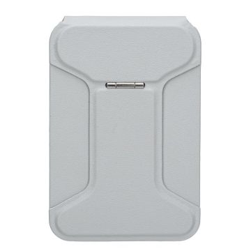 I-Shaped Phone Holder Leather Card Bag(Grey)