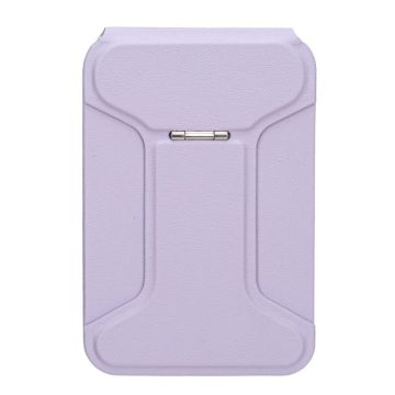 I-Shaped Phone Holder Leather Card Bag(Purple)