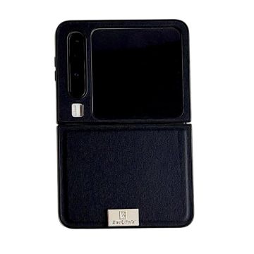For Huawei Pura X Morandi Solid Color Leather Texture Phone Case(Black)