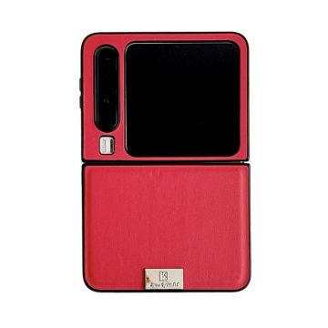 For Huawei Pura X Morandi Solid Color Leather Texture Phone Case(Red)