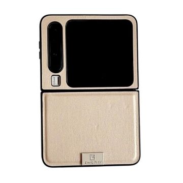 For Huawei Pura X Morandi Solid Color Leather Texture Phone Case(Gold)