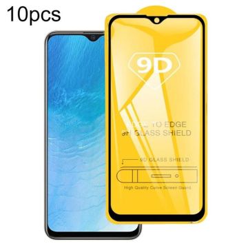 For vivo Y19 5G 10pcs 9D Full Glue Full Screen Tempered Glass Film