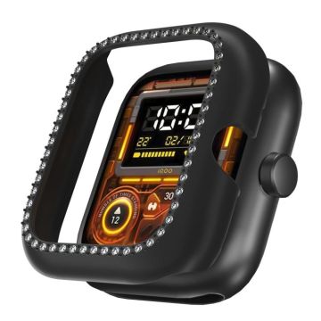 For vivo Watch GT Diamond Half Coverage Hollow PC Watch Protective Case(Black)