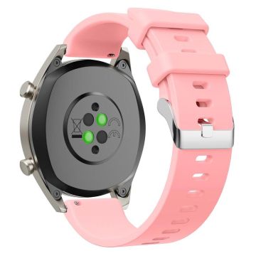 20mm Glossy Silicone Watch Band(Pink)