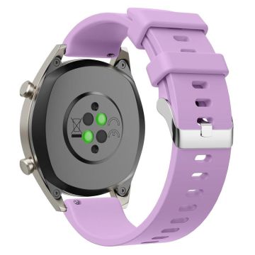 20mm Glossy Silicone Watch Band(Purple)