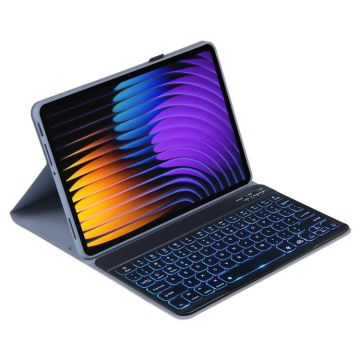 For Xiaomi Pad 7 / Pad 7 Pro 11.2 PXD-MI7 Backlight Voltage Keyboard Leather Tablet Case(Dark Purple)