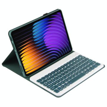 For Xiaomi Pad 7 / Pad 7 Pro 11.2 PX-MI7 Voltage Bluetooth Keyboard Leather Tablet Case(Dark Green)