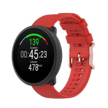 For POLAR Polar Dot Textured Silicone Watch Band, Size: Free Size(Red)