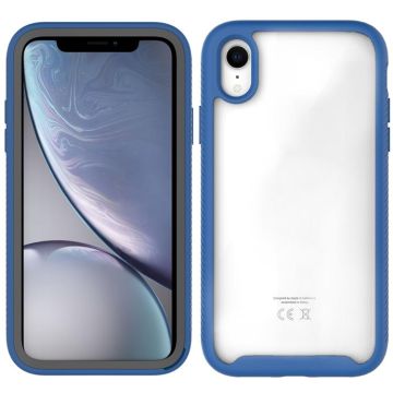For iPhone XR Starry Sky Solid Color Series Shockproof PC + TPU Protective Case(Royal Blue)
