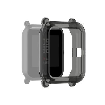 For Amazfit Pop Half-coverage TPU Protective Case Cover(Black)