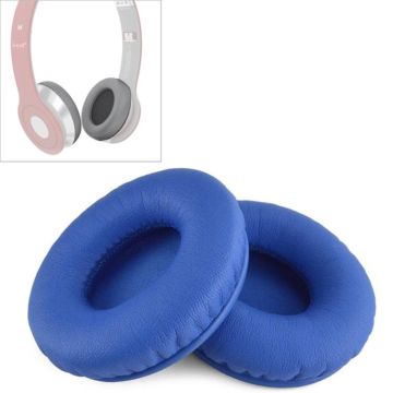 2 PCS For Beats Solo HD / Solo 1.0 Headphone Protective Leather Cover Sponge Earmuffs(Blue)