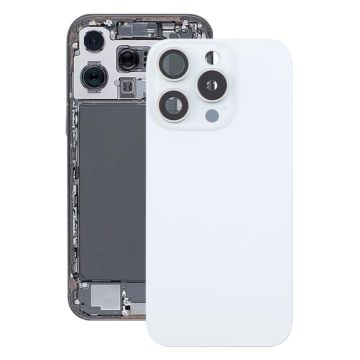 For iPhone 16 Pro Max Original Glass Battery Back Cover with Camera Lens Cover(White)
