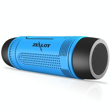 ZEALOT S1 Bluetooth 4.0 Wireless Wired Stereo Speaker Subwoofer Audio Receiver with 4000mAh Battery, Support 32GB Card, For iPhone, Galaxy, Sony, Lenovo, HTC, Huawei, Google, LG, Xiaomi, other Smartphones(Blue)