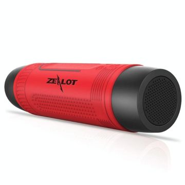 ZEALOT S1 Bluetooth 4.0 Wireless Wired Stereo Speaker Subwoofer Audio Receiver with 4000mAh Battery, Support 32GB Card, For iPhone, Galaxy, Sony, Lenovo, HTC, Huawei, Google, LG, Xiaomi, other Smartphones(Red)