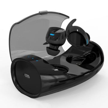 Universe Sweat-proof Earbuds Sports Wireless Bluetooth V4.2 Stereo Headset with Charging Case, For iPhone, Samsung, Huawei, Xiaomi, HTC and Other Smartphones(Black)