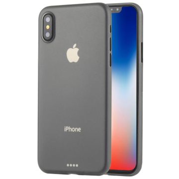 For iPhone X / XS Ultra-thin Frosted PP Protective Back Cover Case (Grey)