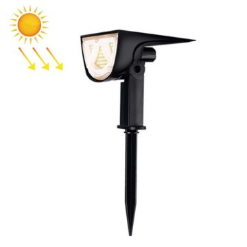 Solar Projection Light Outdoor IP65 Waterproof LED Landscape Garden Ground Plug Light Decorative Lawn Lamp (White Light)