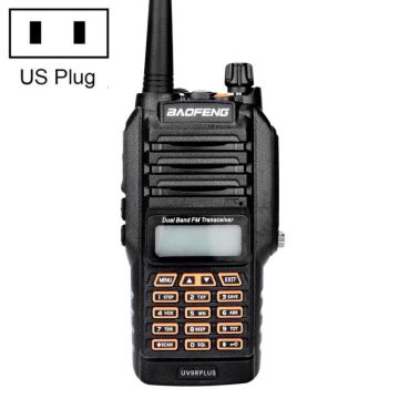 BaoFeng BF-UV9R Plus 10W Waterproof Dual Band Radio Handheld Antenna Walkie Talkie, US Plug