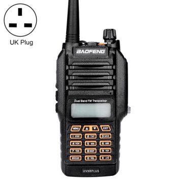 BaoFeng BF-UV9R Plus 10W Waterproof Dual Band Radio Handheld Antenna Walkie Talkie, UK Plug