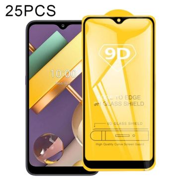 For LG K22 25 PCS 9D Full Glue Full Screen Tempered Glass Film