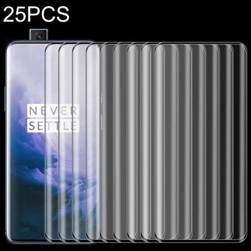 25 PCS 9H Full Screen Curved Edge Tempered Glass Film for OnePlus 7 Pro