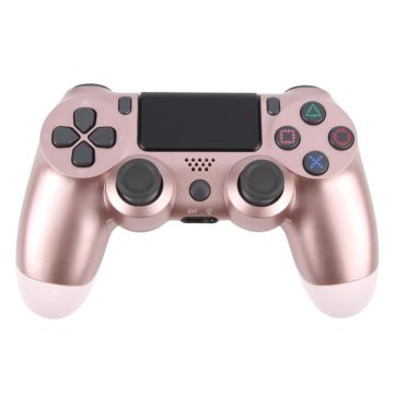 Wireless Bluetooth Snowflake Button Game Controller for Sony PS4 (Rose Gold)