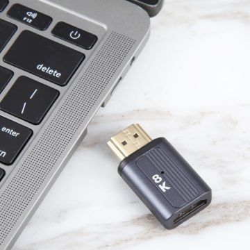 8K 60Hz HDMI Male to HDMI Female Magnetic Adapter (Blue)