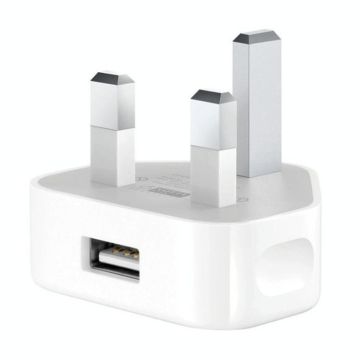 5V / 1A (UK Plug) USB Charger Adapter For  iPhone, Galaxy, Huawei, Xiaomi, LG, HTC and Other Smart Phones, Rechargeable Devices(White)