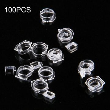100 PCS Transparent Plastic Camera Lens Frame for iPhone 5 & 5S & 5C(Transparent)