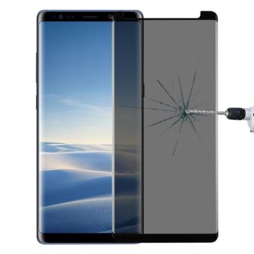 For Galaxy Note 8 0.26mm 9H Surface Hardness 3D Curved Privacy Anti-glare Non-full Screen Tempered Glass Screen Protector(Black)