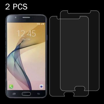 2 PCS For Galaxy J7 Prime 0.26mm 9H Surface Hardness 2.5D Explosion-proof Tempered Glass Screen Film