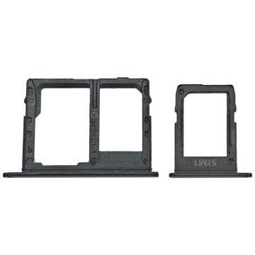 For Samsung Galaxy J4 2018 SM-J400 SIM Card Tray + SIM + Micro SD Card Tray (Black)