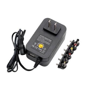 3V 4.5V 5V 6V 7.5V 9V 12V 2A 2.5A AC DC Adapter Adjustable Power Adapter Universal Charger Power Supply 30W(US Plug)