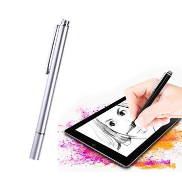 AT-21 Mobile Phone Touch Screen Capacitive Pen Drawing Pen(Silver)