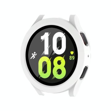 For Samsung Galaxy Watch4/5 40mm ENKAY Hat-Prince Waterproof Full Coverage PC Frame + 9H Tempered Glass Case(White)