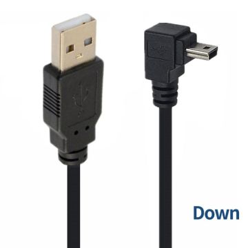 JUNSUNMAY 5 Feet USB A 2.0 to Mini B 5 Pin Charger Cable Cord, Length: 1.5m(Down)