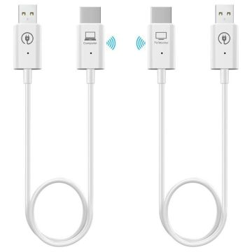 Wireless HDMI Transmitter and Receiver Kit, HDMI Wireless Extender Adapter, 1080P 60fps Video Audio Projecting for PC, Laptop, Camera to HDTV/Projector