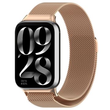 For Xiaomi Smart Band 9 Pro / 8 Pro Milan Magnetic Steel Mesh Watch Band(Rose Gold)