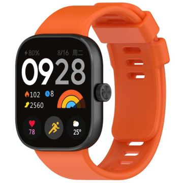 For Redmi Watch 4 Solid Color Silicone Sports Watch Band(Orange)