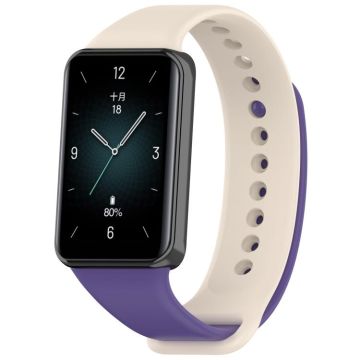 For Honor Band 9 Solid Color TPU Watch Band(Purple+Starlight)