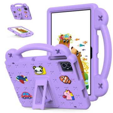 For Teclast M50 HD 10.1 / M50 Pro 10.1 2023 Handle Kickstand Children EVA Shockproof Tablet Case(Light Purple)