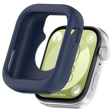 For Huawei Watch Fit3 Solid Color Silicone Watch Protective Case(Midnight Blue)