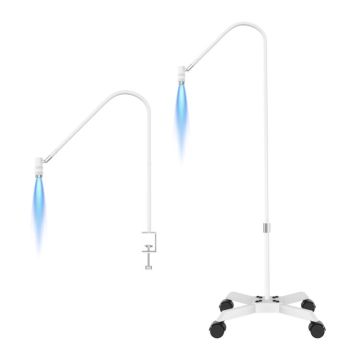 HD-AL20 Aluminum Alloy Beauty UV Lamp for Eyelash Extensions Nail Salon Foot Pedal Control(White)