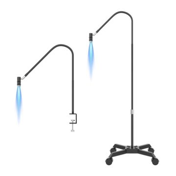 HD-AL20 Aluminum Alloy Beauty UV Lamp for Eyelash Extensions Nail Salon Foot Pedal Control(Black)