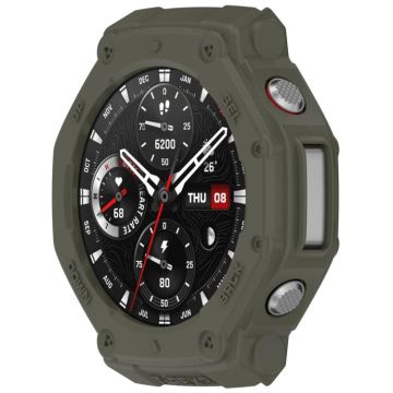 For Amazfit T-Rex3 Armor Hollow TPU Half Coverage Watch Case(Juugle Green)