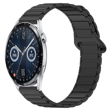 For&#x20;Huawei&#x20;Watch&#x20;GT3&#x20;42mm&#x20;Dual&#x20;Color&#x20;Magnetic&#x20;Buckle&#x20;20mm&#x20;Silicone&#x20;Watch&#x20;Band&#x28;Black&#x29;