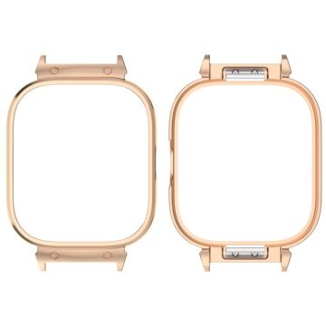 For Redmi Watch 5 eSIM Metal Frame Watch Protective Case(Rose Gold)