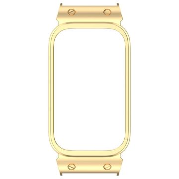 For Xiaomi Smart Band 9 Active Metal Frame Watch Protective Case(Gold)