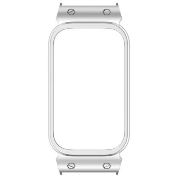 For Xiaomi Smart Band 9 Active Metal Frame Watch Protective Case(Silver)