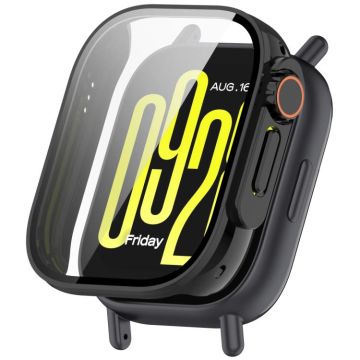 For Redmi Watch 5 Active Tempered Film Integrated PC Watch Protective Case Second Variation Case(Black)